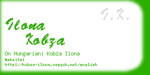 ilona kobza business card